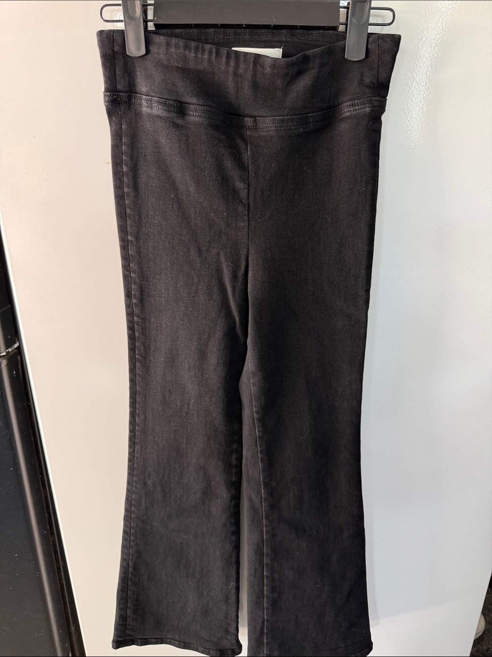 Frame Denim Black Flare Wide-Leg Jeans